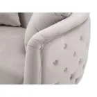 Sofa 2 osobowa tapicerowana aksamitem z żelaznymi nóżkami - Annetta Viadurini