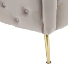 Sofa 2 osobowa tapicerowana aksamitem z żelaznymi nóżkami - Annetta Viadurini