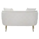 Sofa 2 osobowa tapicerowana aksamitem z żelaznymi nóżkami - Annetta Viadurini