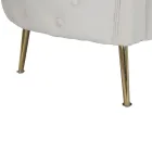 Sofa 2 osobowa tapicerowana aksamitem z żelaznymi nóżkami - Annetta Viadurini