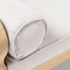 Naturalna sofa i poduszki ogrodowe z drewna tekowego - Circe Viadurini