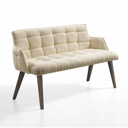 Nowoczesna sofa z siedziskiem pokrytym tkaniną Made in Italy - Clera Viadurini