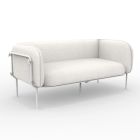 2-osobowa sofa ogrodowa z wyściełanym siedziskiem Made in Italy - Donica Viadurini