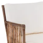 2-osobowa sofa ogrodowa i wewnętrzna z rattanu i poduszkami ze 100% bawełny - Boire Viadurini