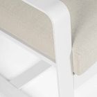 Dwuosobowa sofa zewnętrzna z aluminium z poduszkami z tkaniny - Mirea Viadurini