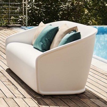 2-osobowa sofa zewnętrzna z kolorowego polietylenu Made in Italy - lipiec