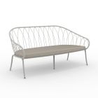 Dwuosobowa sofa ogrodowa z metalu i poduszki Made in Italy - Fontana Viadurini