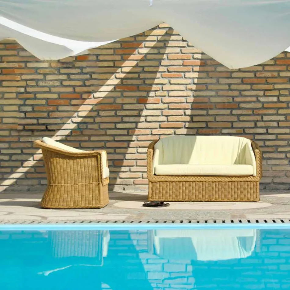 2 osobowa rozkładana z ogrodu polietylen ręcznie Jonny Viadurini