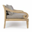 Dwuosobowa sofa ogrodowa z drewna tekowego ze zdejmowanymi poduszkami, Homemotion - Harry Viadurini
