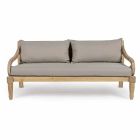 Dwuosobowa sofa ogrodowa z drewna tekowego ze zdejmowanymi poduszkami, Homemotion - Harry Viadurini