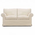 Sofa 2-osobowa tapicerowana i pokryta tkaniną Made in Italy - Andromeda