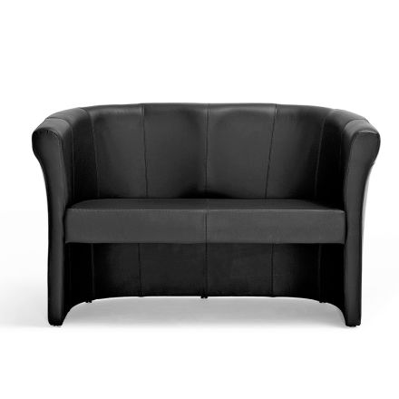 Sofa 2-osobowa w całości pokryta skórą Made in Italy - kolor Viadurini