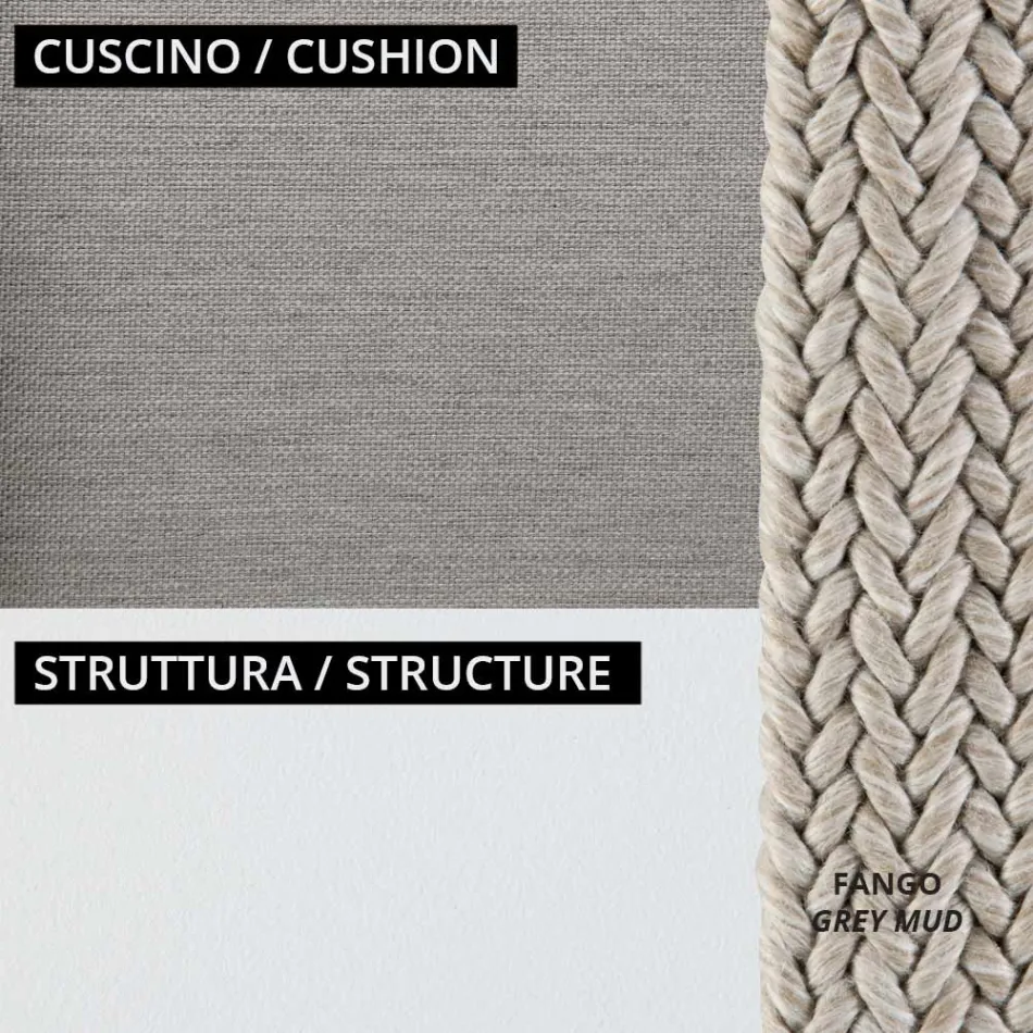 Sofa 2-osobowa do ogrodu z poduszką w zestawie Made in Italy - Prato Viadurini