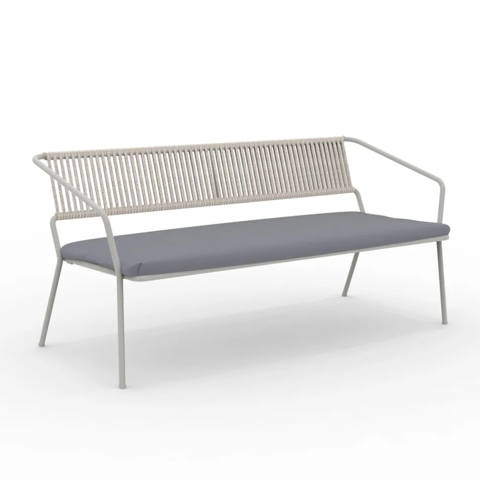 Sofa 2-osobowa do ogrodu z poduszką w zestawie Made in Italy - Prato Viadurini