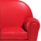 Sofa 2-osobowa pokryta skórą z lakierowanymi stopami Made in Italy - Pegolo Viadurini