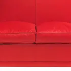 Sofa 2-osobowa pokryta skórą z lakierowanymi stopami Made in Italy - Pegolo Viadurini