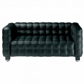 Sofa 2-osobowa tapicerowana skórą z efektem pikowania Made in Italy - Vesuvio