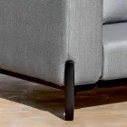 3-osobowa sofa ogrodowa z aluminium z pufą i szezlongiem - Filomena Viadurini