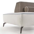3-osobowa sofa do salonu ze zdejmowanej białej tkaniny Made in Italy - Mykonos Viadurini