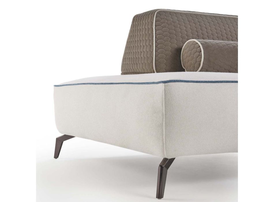 3-osobowa sofa do salonu ze zdejmowanej białej tkaniny Made in Italy - Mykonos