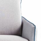 Sofa designerska 3-osobowa dł. 185 cm tkanina / ekoskóra wyprodukowana we Włoszech Erica Viadurini