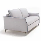 Sofa designerska 3-osobowa dł. 185 cm tkanina / ekoskóra wyprodukowana we Włoszech Erica Viadurini