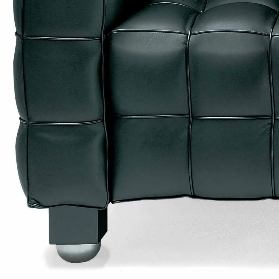 Sofa 3-osobowa w jakości Made in Italy Pikowana skóra z efektem - Vesuvius Viadurini