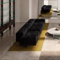 3-osobowa sofa z siedziskiem z wyjątkowo jasnego szkła i tkaniny Made in Italy - Rory