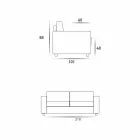 Sofa trzyosobowa maxi o nowoczesnym designie ekoskóra / tkanina wyprodukowana we Włoszech Mora Viadurini