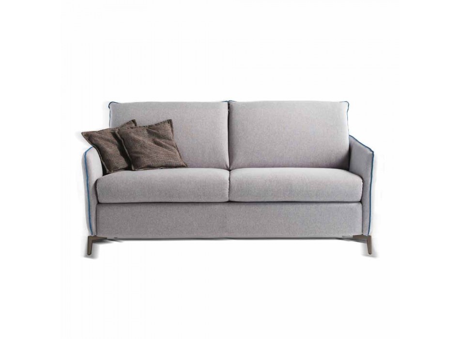 Sofa 3 osobowa maxi L205 cm nowoczesny design z ekoskóry / tkaniny Erica Viadurini