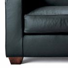 Sofa 3-osobowa pokryta skórą z nóżkami z orzecha włoskiego Made in Italy - Alessandria Viadurini