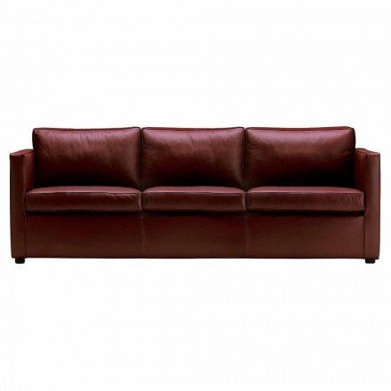 Sofa 3-osobowa tapicerowana wysokiej jakości skórą Made in Italy - Centauro Viadurini