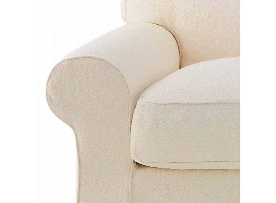 Sofa 3-osobowa pokryta wysokiej jakości tkaniną Made in Italy - Andromeda Viadurini