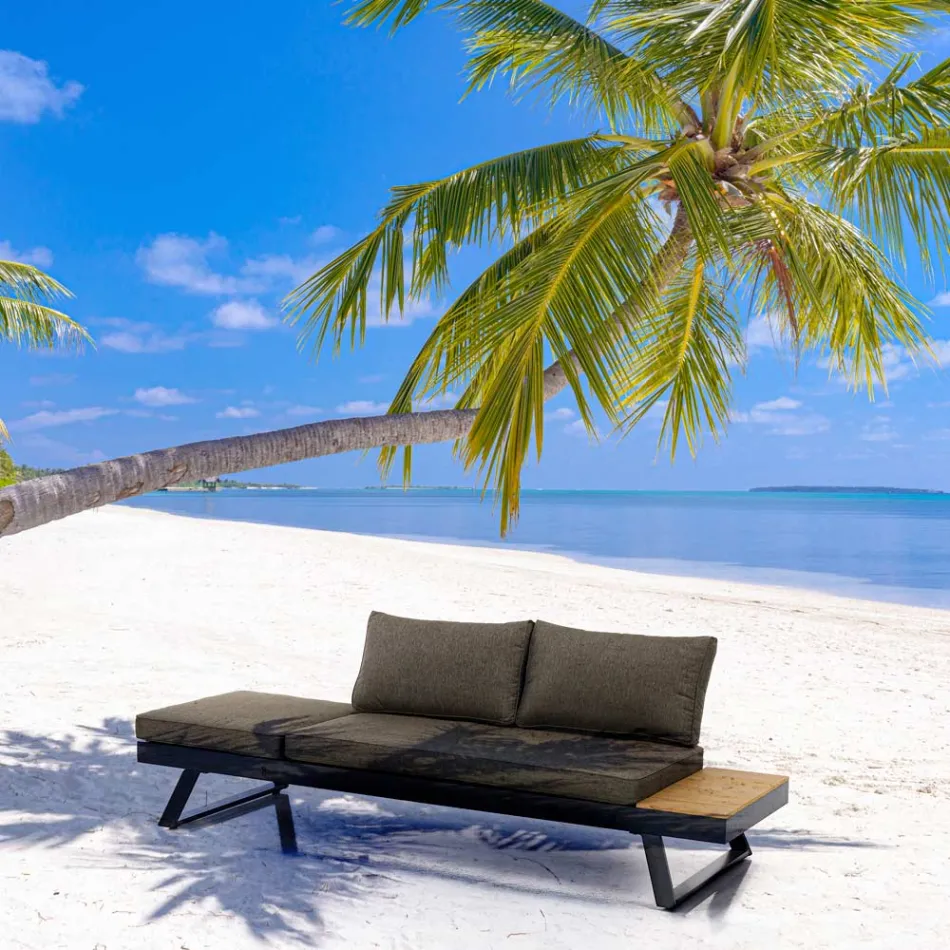 Sofa 3-osobowa rozkładana w szezlong z regulowanym oparciem - Lire Viadurini