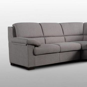 5-osobowa sofa narożna z jasnoszarej tkaniny Made in Italy - Budapeszt