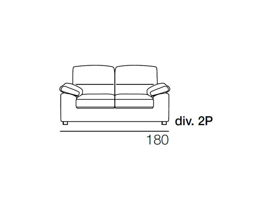 Sofa 2 lub 3 osobowa z białego materiału Made in Italy - Abudhabi Viadurini