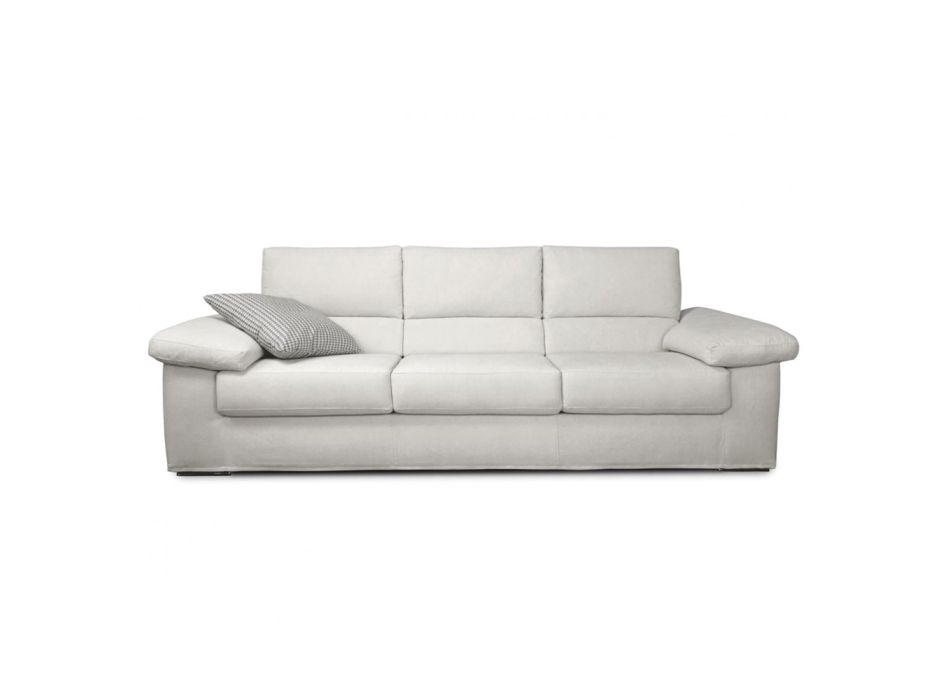 Sofa 2 lub 3 osobowa z białego materiału Made in Italy - Abudhabi Viadurini