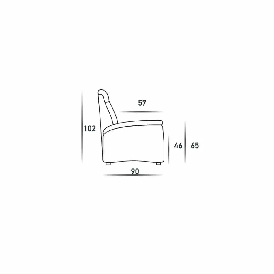 Nowoczesna dwuosobowa sofa ze skóry, ekoskóry lub tkaniny Gelso Viadurini