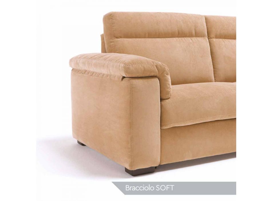 Zaprojektuj dwuosobową sofę z tkaniny lub ekoskóry Lilia, wyprodukowanej we Włoszech Viadurini