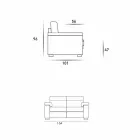 Zaprojektuj dwuosobową sofę z tkaniny lub ekoskóry Lilia, wyprodukowanej we Włoszech Viadurini