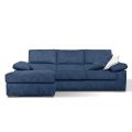 Sofa 3-osobowa z dwustronną pufą z tkaniny Made in Italy - Abudhabi