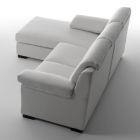 Sofa 3-osobowa z dwustronną pufą z tkaniny Made in Italy - Budapeszt Viadurini