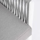 Homemotion - 3-osobowa sofa zewnętrzna Rubio w kolorze białym i szarym Viadurini