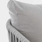 Homemotion - 3-osobowa sofa zewnętrzna Rubio w kolorze białym i szarym Viadurini