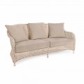 3-osobowa sofa ogrodowa z tkanego włókna o strukturze Homemotion - Casimiro
