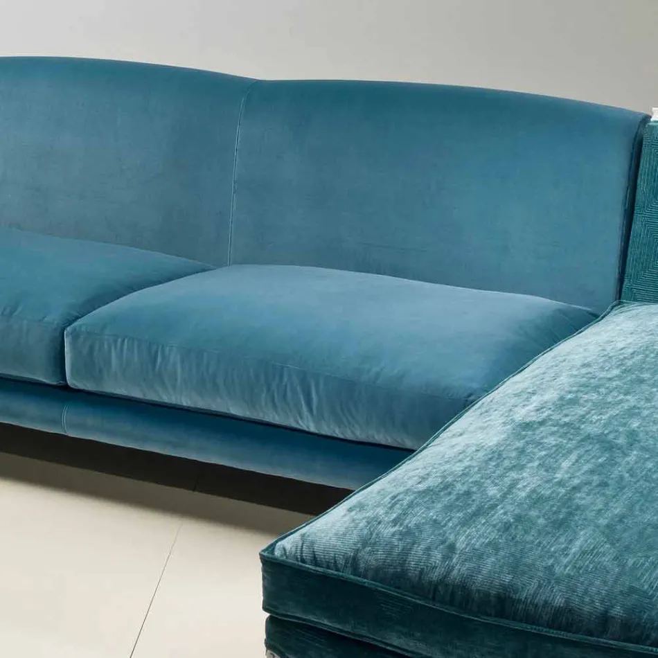 Klasyczna luksusowa narożnikowa sofa, wykonana we Włoszech, Narciso Viadurini