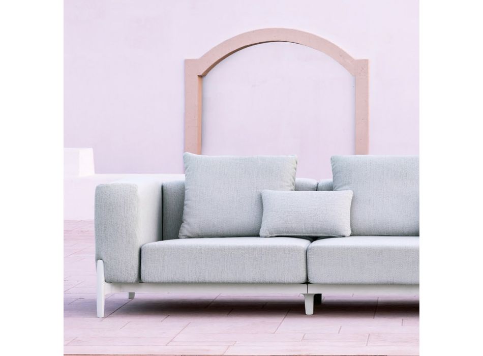 Narożna sofa 5-osobowa z 3 wykończeniami z aluminium, luksusowa - Filomena Viadurini