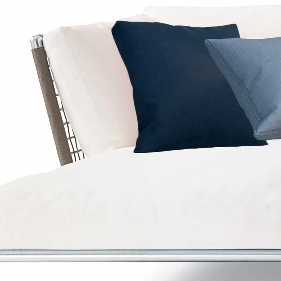 Nowoczesny narożnik zewnętrzny z tkaniny w kolorze szarym lub białym - Ontario3 Viadurini