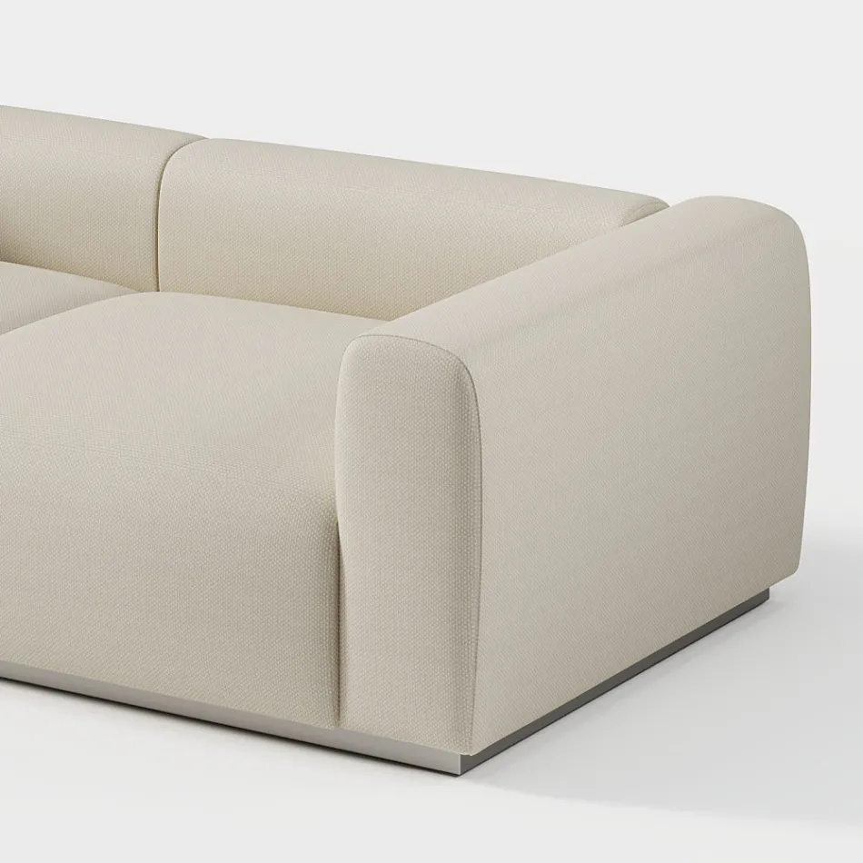 Zewnętrzna sofa segmentowa ze sklejki morskiej Made in Italy - Bahias Viadurini