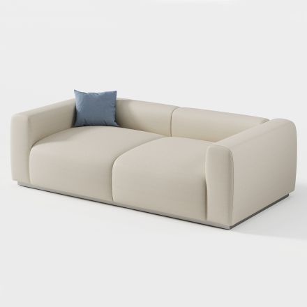 Zewnętrzna sofa segmentowa ze sklejki morskiej Made in Italy - Bahias Viadurini
